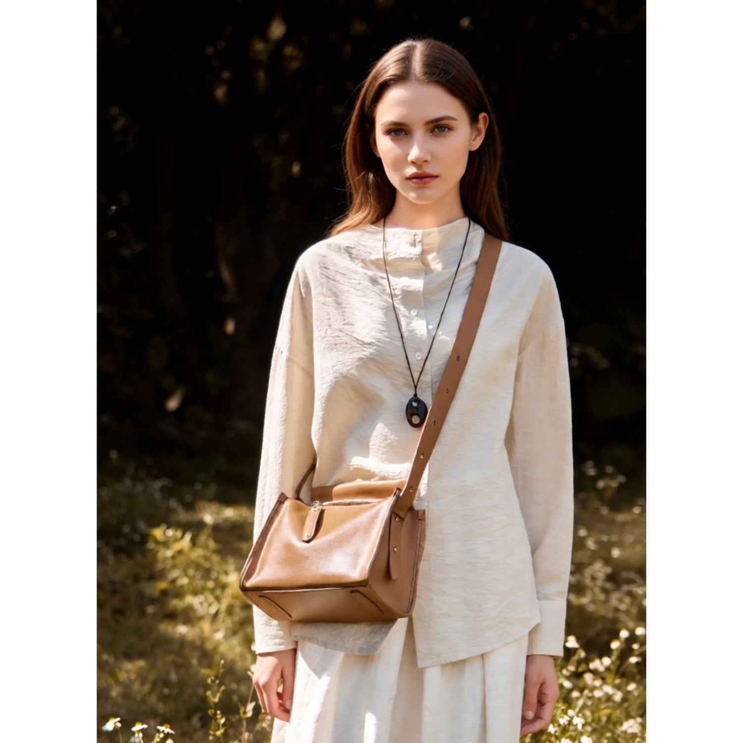 Soft Pillow - Style Leather Crossbody in Neutral Tones Everyday Crossbody Bag - Thestillmoving.com