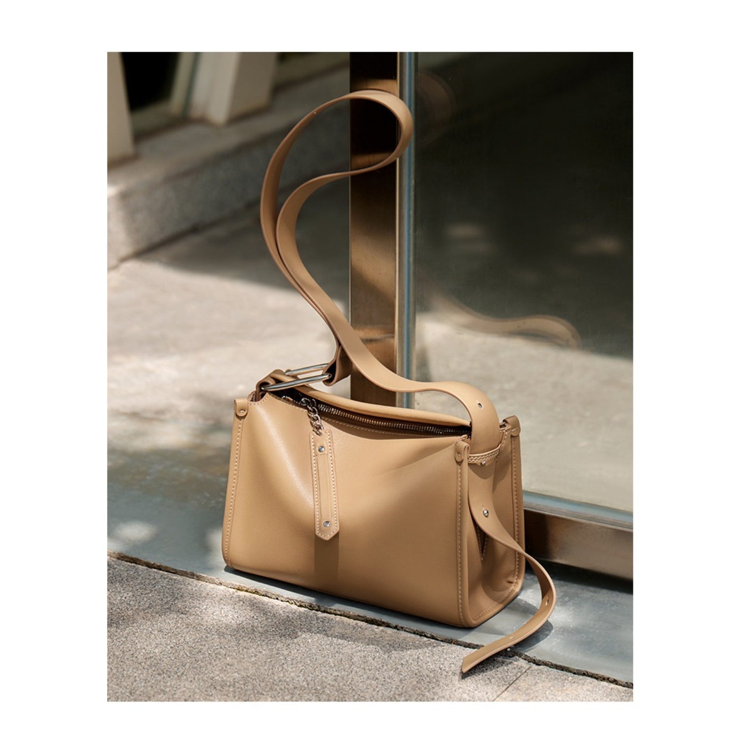 Soft Pillow - Style Leather Crossbody in Neutral Tones Everyday Crossbody Bag - Thestillmoving.com