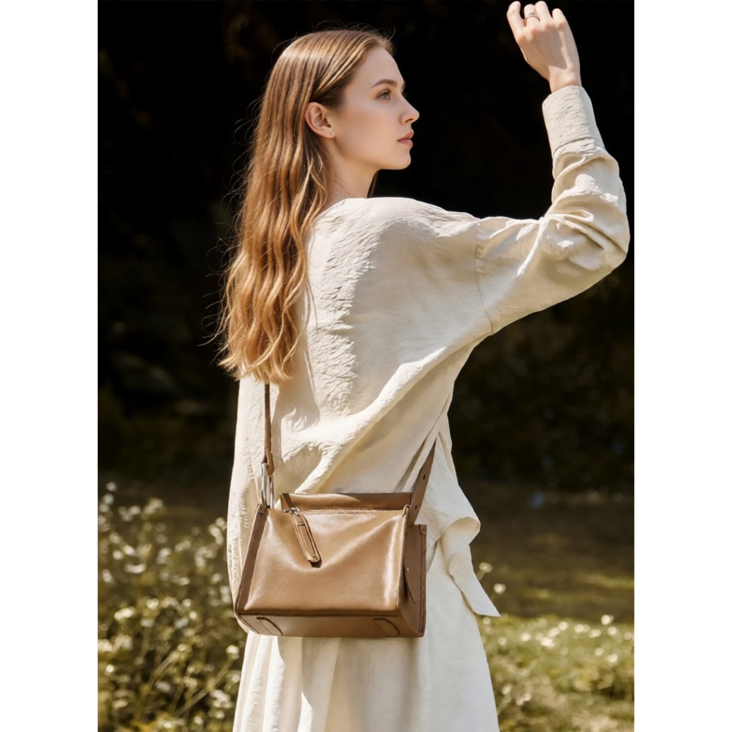 Soft Pillow - Style Leather Crossbody in Neutral Tones Everyday Crossbody Bag - Thestillmoving.com