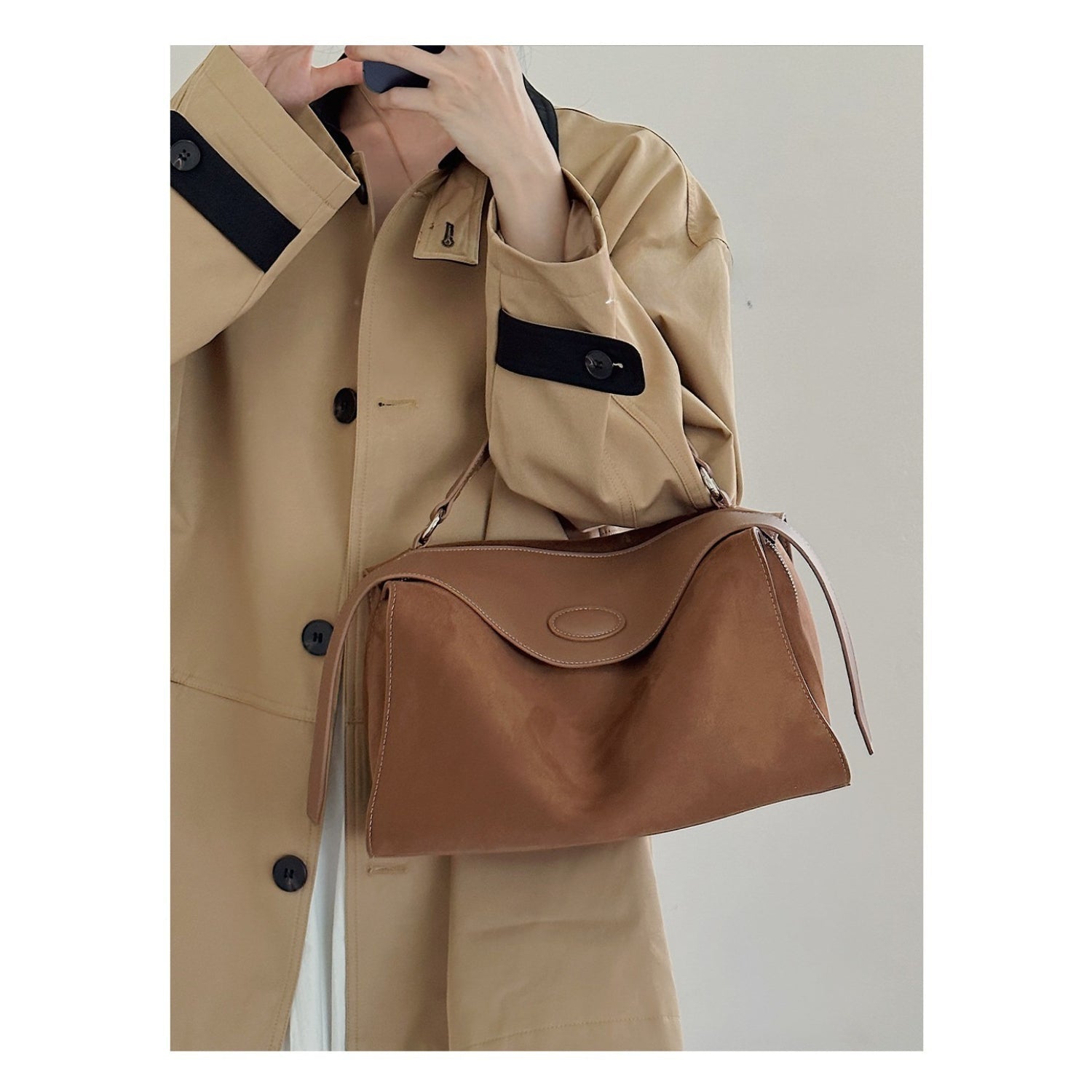 Soft Pillow - Style Leather Crossbody in Neutral Tones for City Movement - Thestillmoving.com