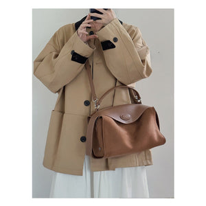 Soft Pillow - Style Leather Crossbody in Neutral Tones for City Movement - Thestillmoving.com