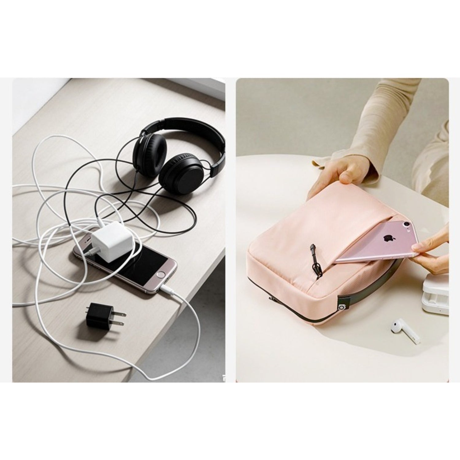 Soft - Structured Minimalist Tech Pouch - Thestillmoving.com