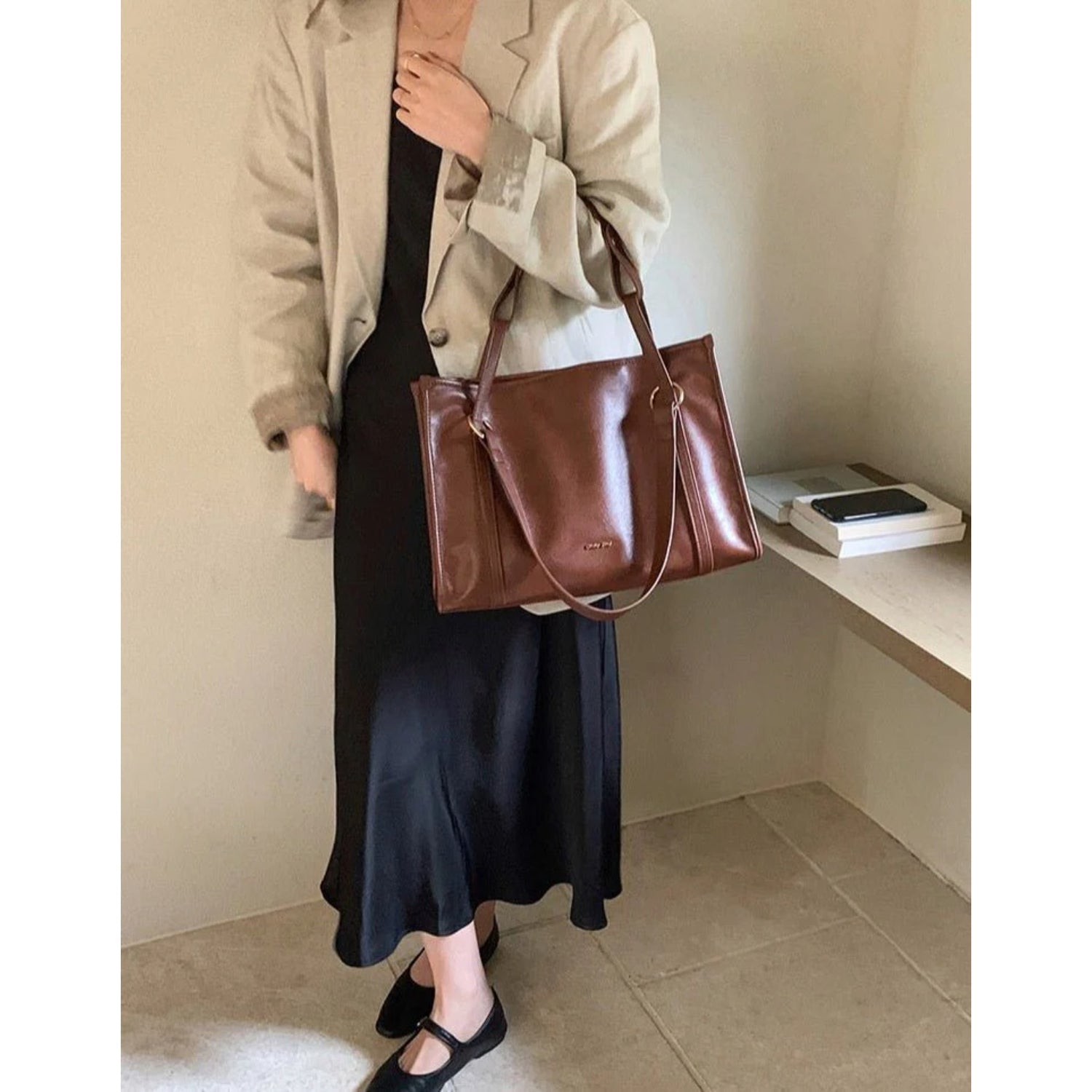 Spacious Structured Canvas Day Tote - Thestillmoving.com