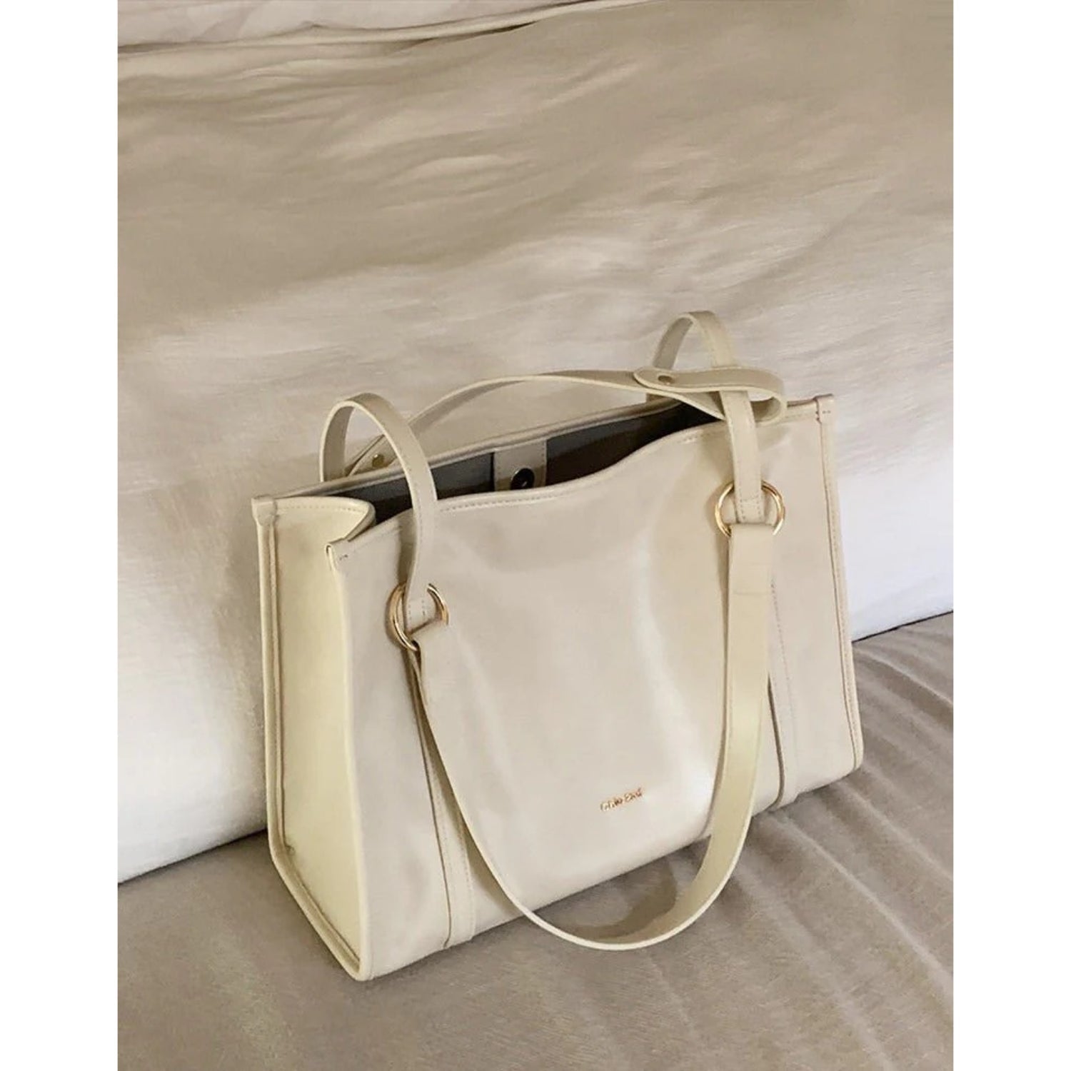 Spacious Structured Canvas Day Tote - Thestillmoving.com