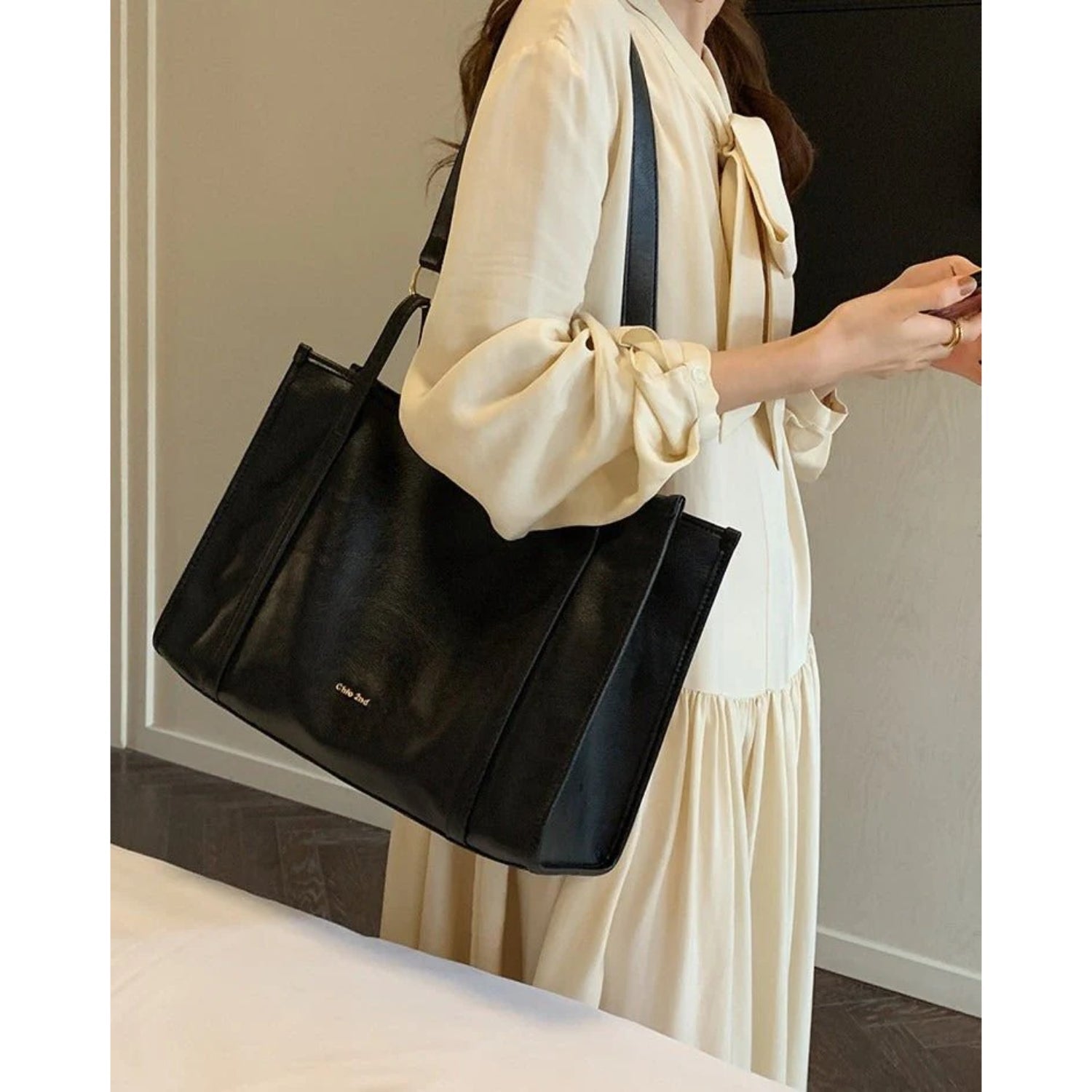 Spacious Structured Canvas Day Tote - Thestillmoving.com