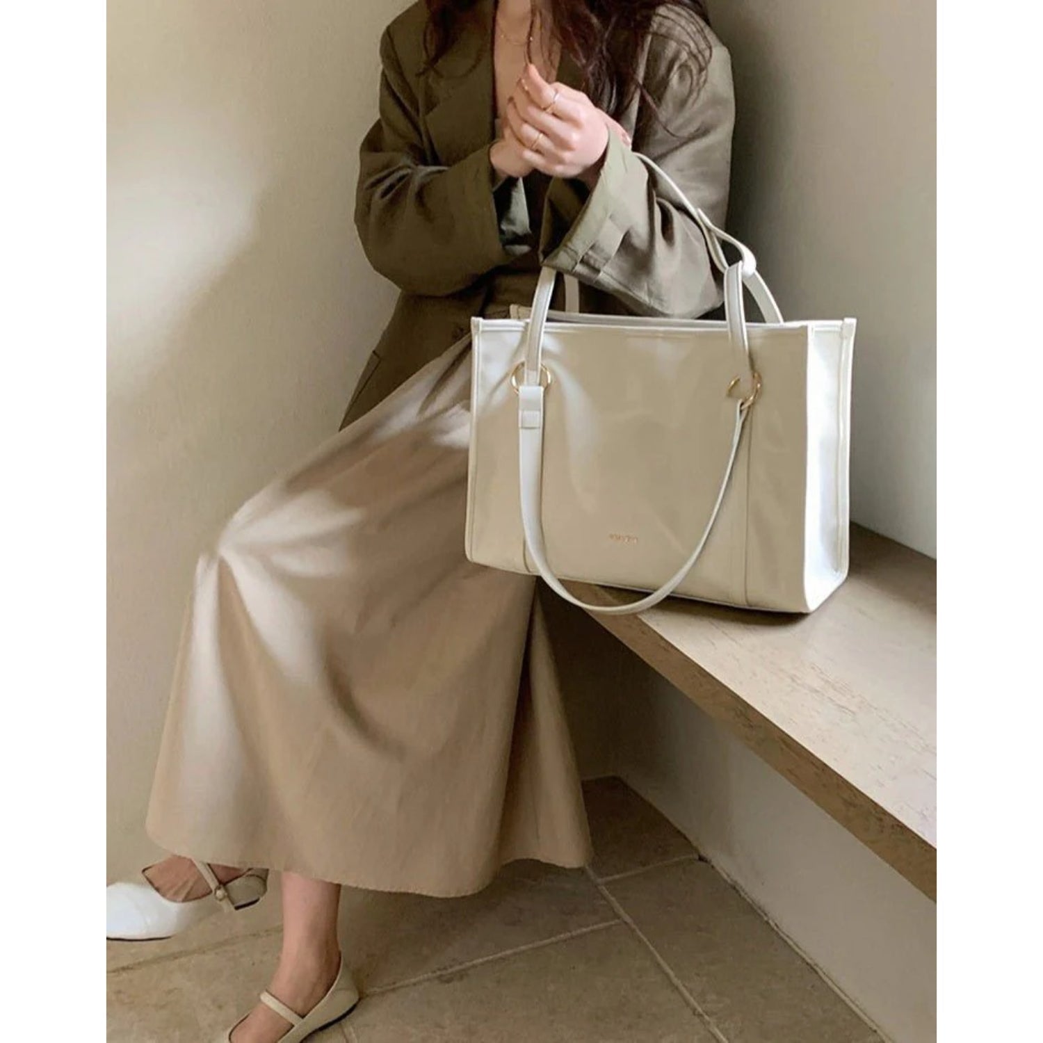 Spacious Structured Canvas Day Tote - Thestillmoving.com