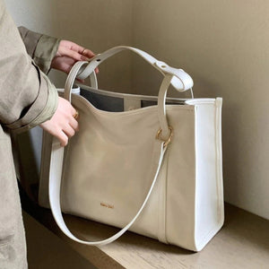 Spacious Structured Canvas Day Tote - Thestillmoving.com