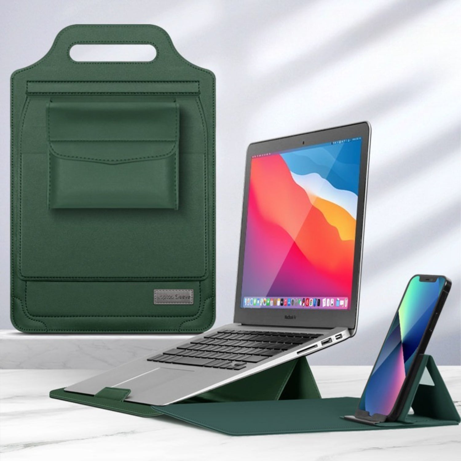 Stand, Mouse Pad & Protective 3 - in - 1 Laptop Sleeve - Thestillmoving.com
