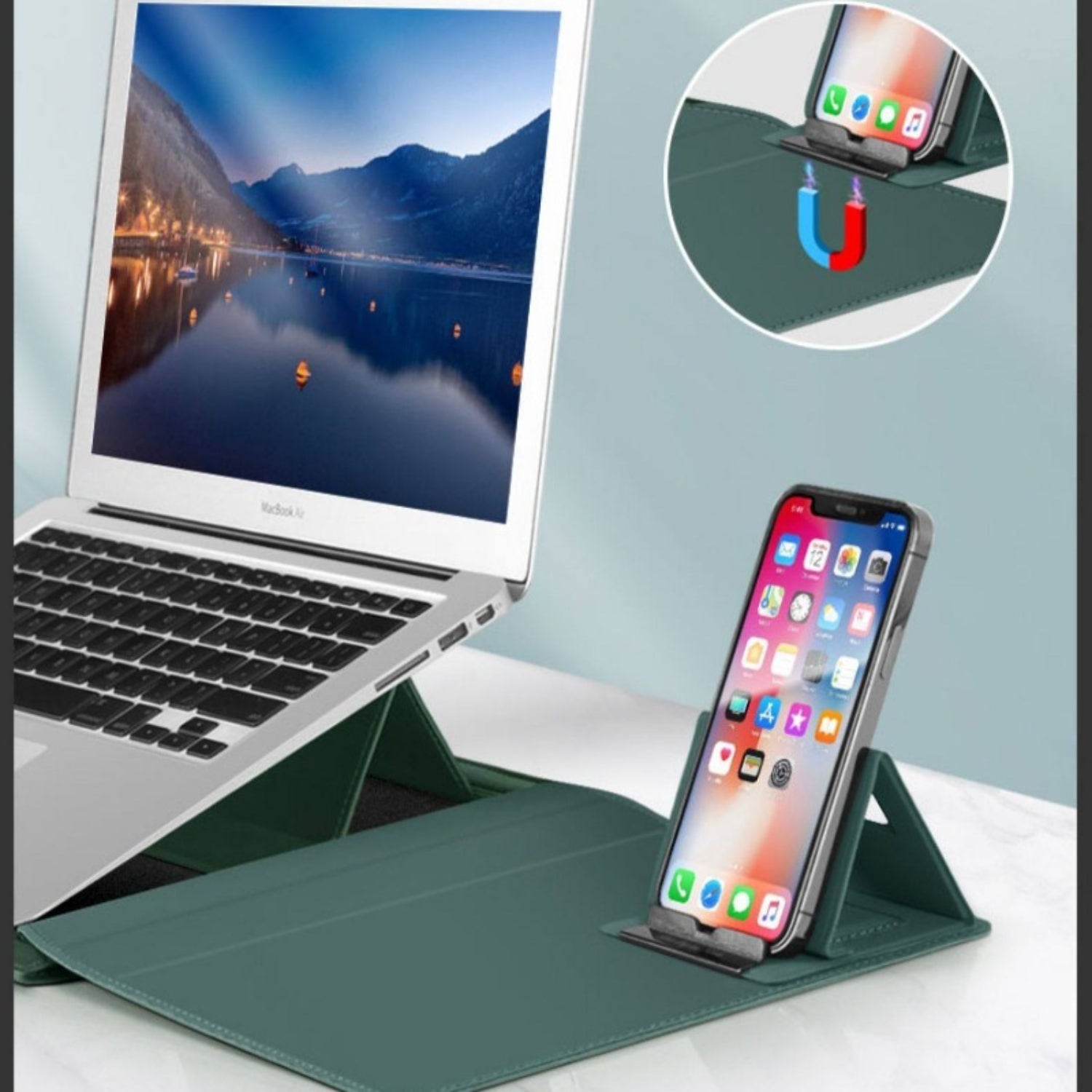 Stand, Mouse Pad & Protective 3 - in - 1 Laptop Sleeve - Thestillmoving.com