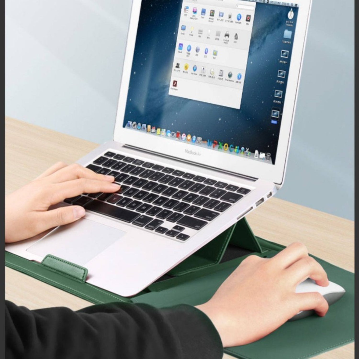 Stand, Mouse Pad & Protective 3 - in - 1 Laptop Sleeve - Thestillmoving.com