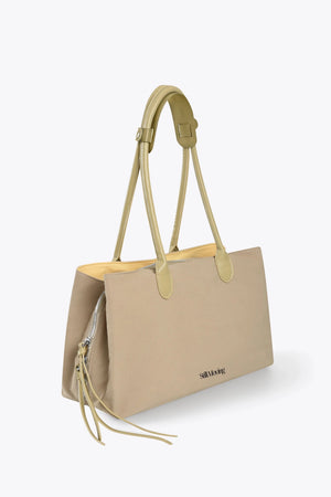 Stylish Organized Everyday Tote (Beige&Yellow) - Thestillmoving.com