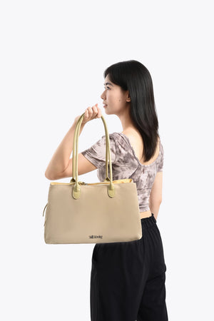 Stylish Organized Everyday Tote (Beige&Yellow) - Thestillmoving.com