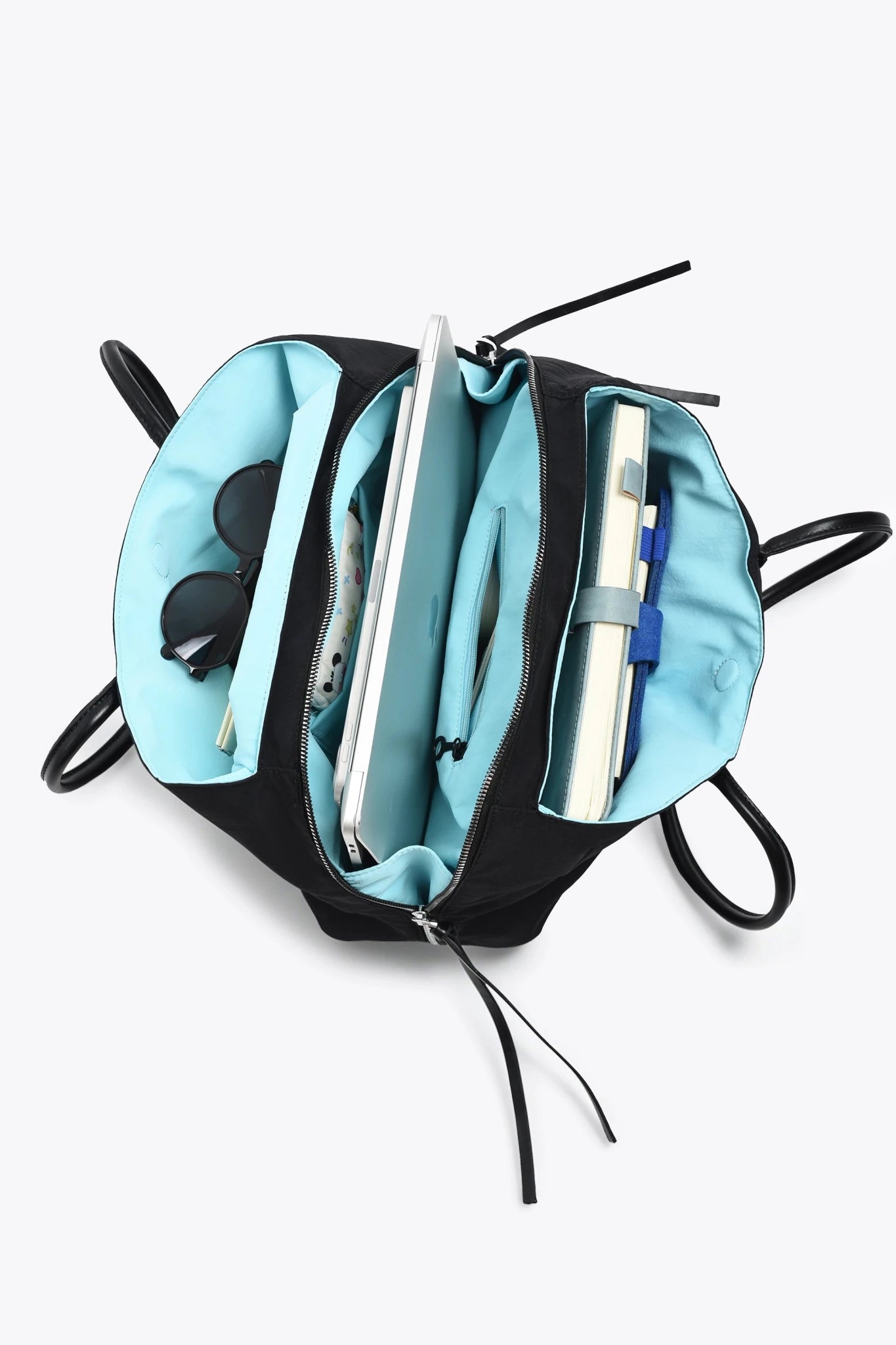 Stylish Organized Everyday Tote (Black&Blue) - Thestillmoving.com