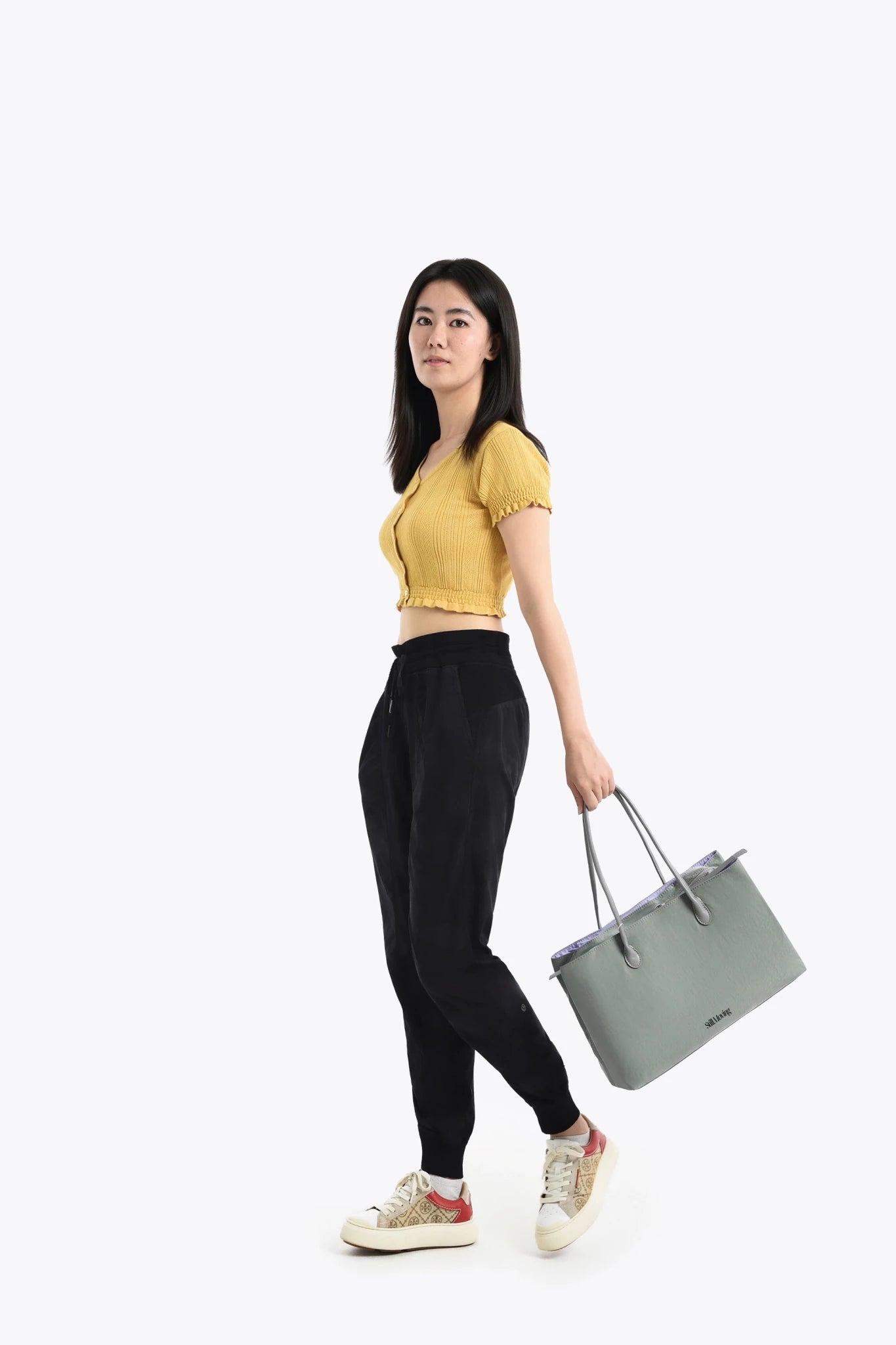Stylish Organized Everyday Tote (Grey&Purple) - Thestillmoving.com