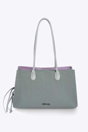 Stylish Organized Everyday Tote (Grey&Purple) - Thestillmoving.com