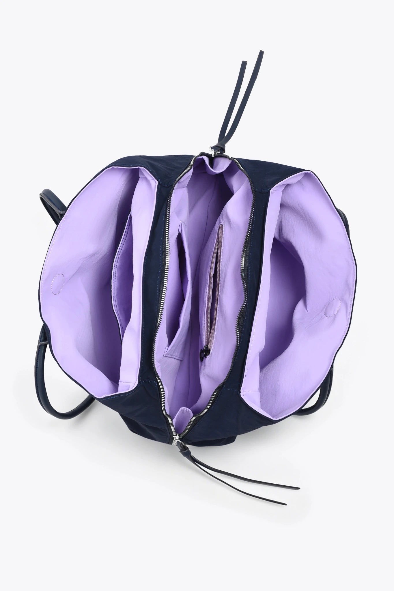 Stylish Organized Everyday Tote (Navy&Purple) - Thestillmoving.com