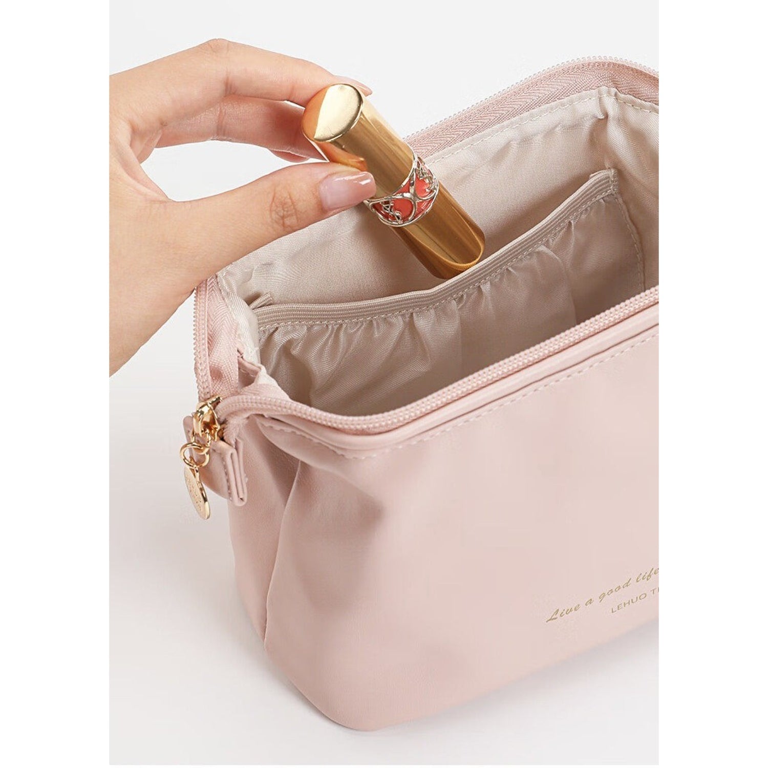 Water - Resistant Leather - Textured Personal Pouch - Thestillmoving.com