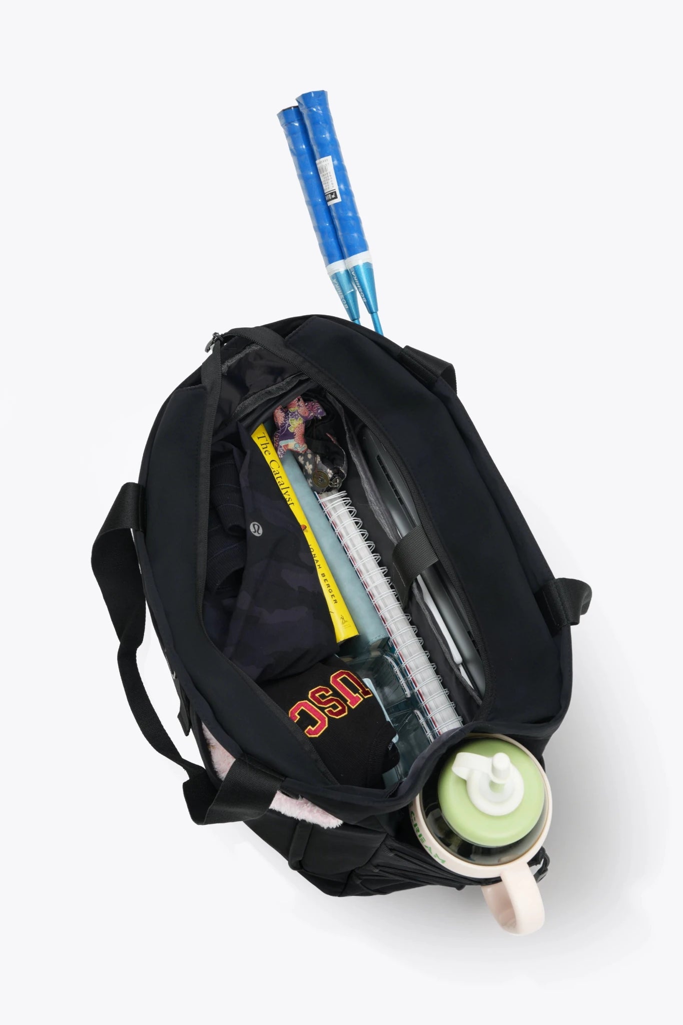 Workout & Short - trip Tote (Black) - Thestillmoving.com